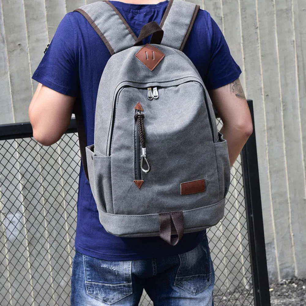 Men's Backpack Bag Male Canvas Computer Laptop