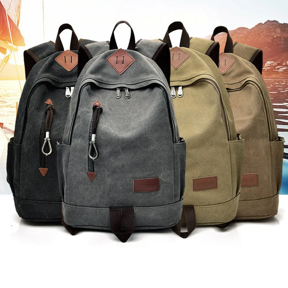 Men's Backpack Bag Male Canvas Computer Laptop