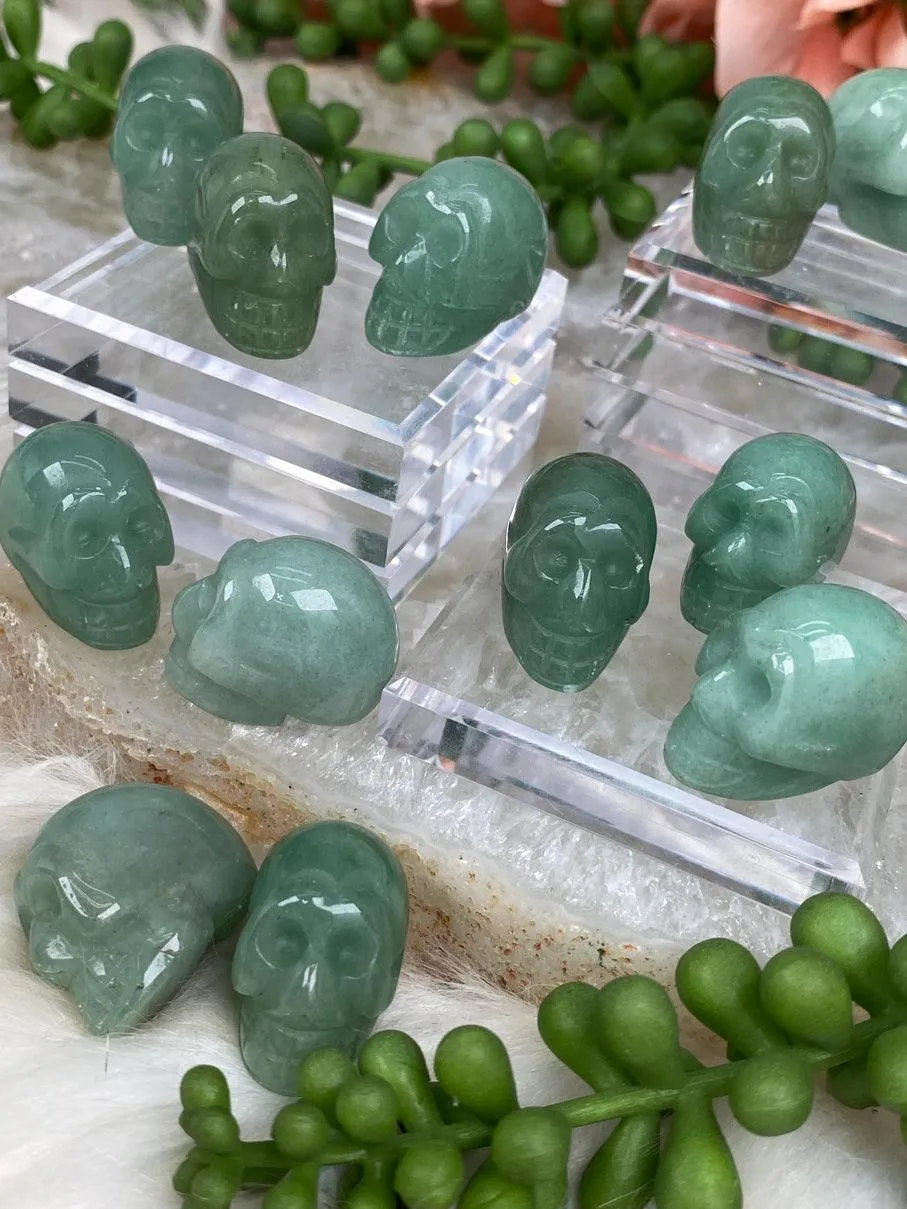 Mini Green Aventurine Skull