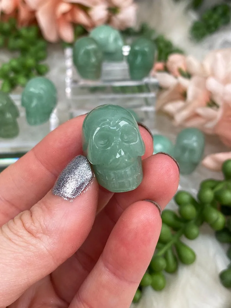 Mini Green Aventurine Skull