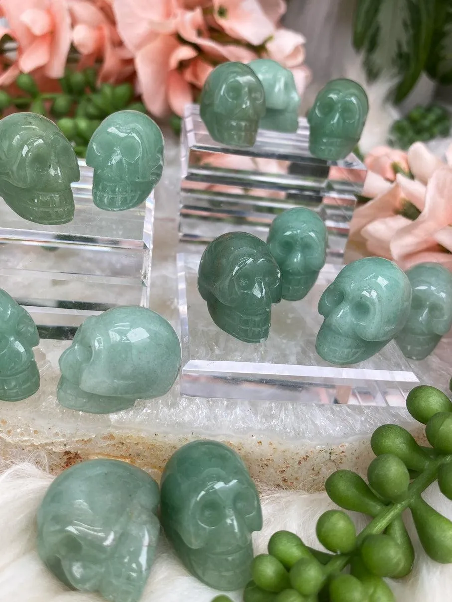 Mini Green Aventurine Skull