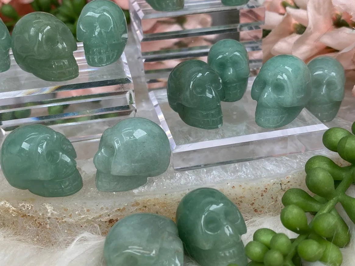 Mini Green Aventurine Skull