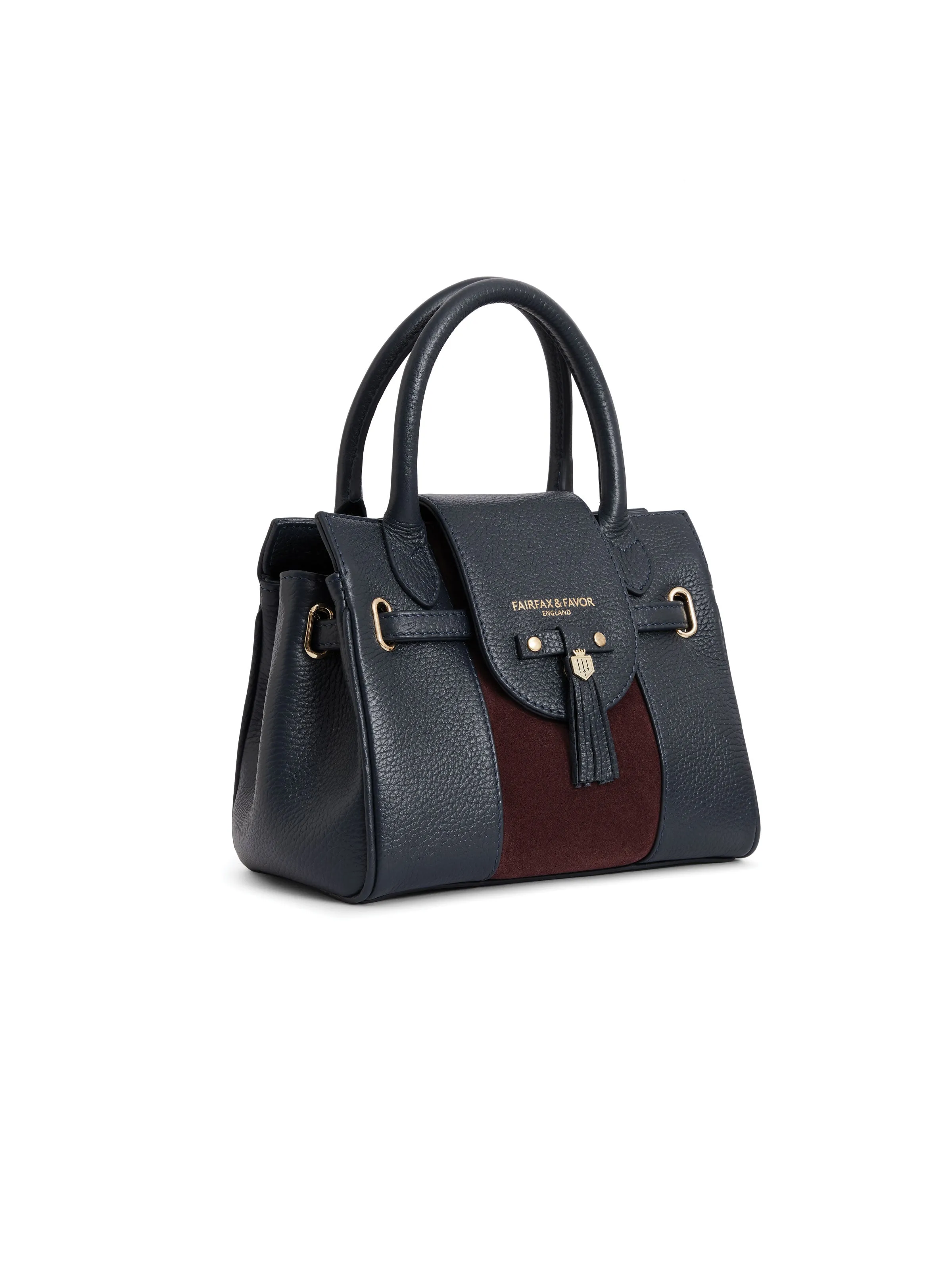 Mini Windsor Handbag - Plum & Navy (Store Exclusive)