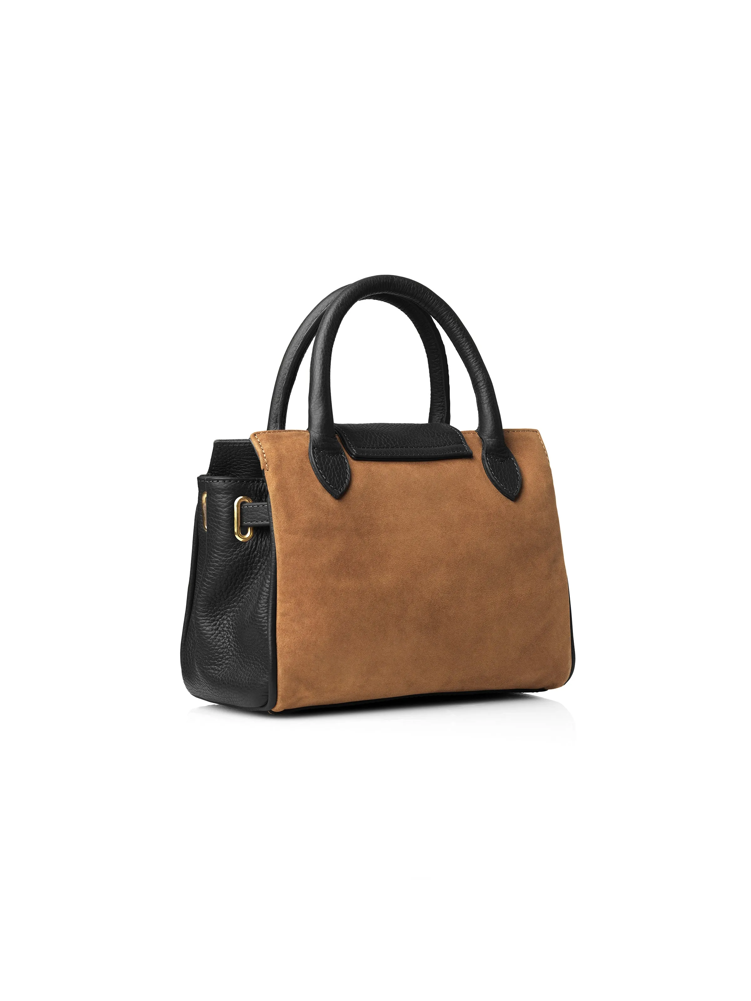 Mini Windsor Handbag - Tan & Black