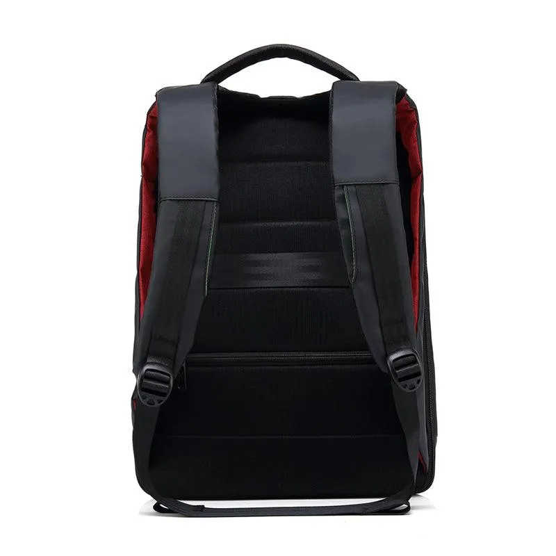 Multi-function Waterproof Nylon Anti-theft Computer Backpack With Changing And Auxiliary Port-Red