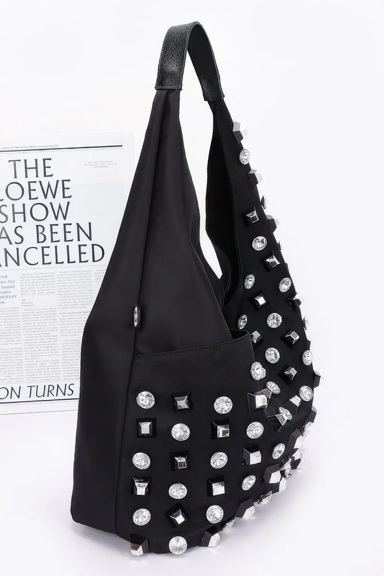 Multi Stone Studded Bindle Bag