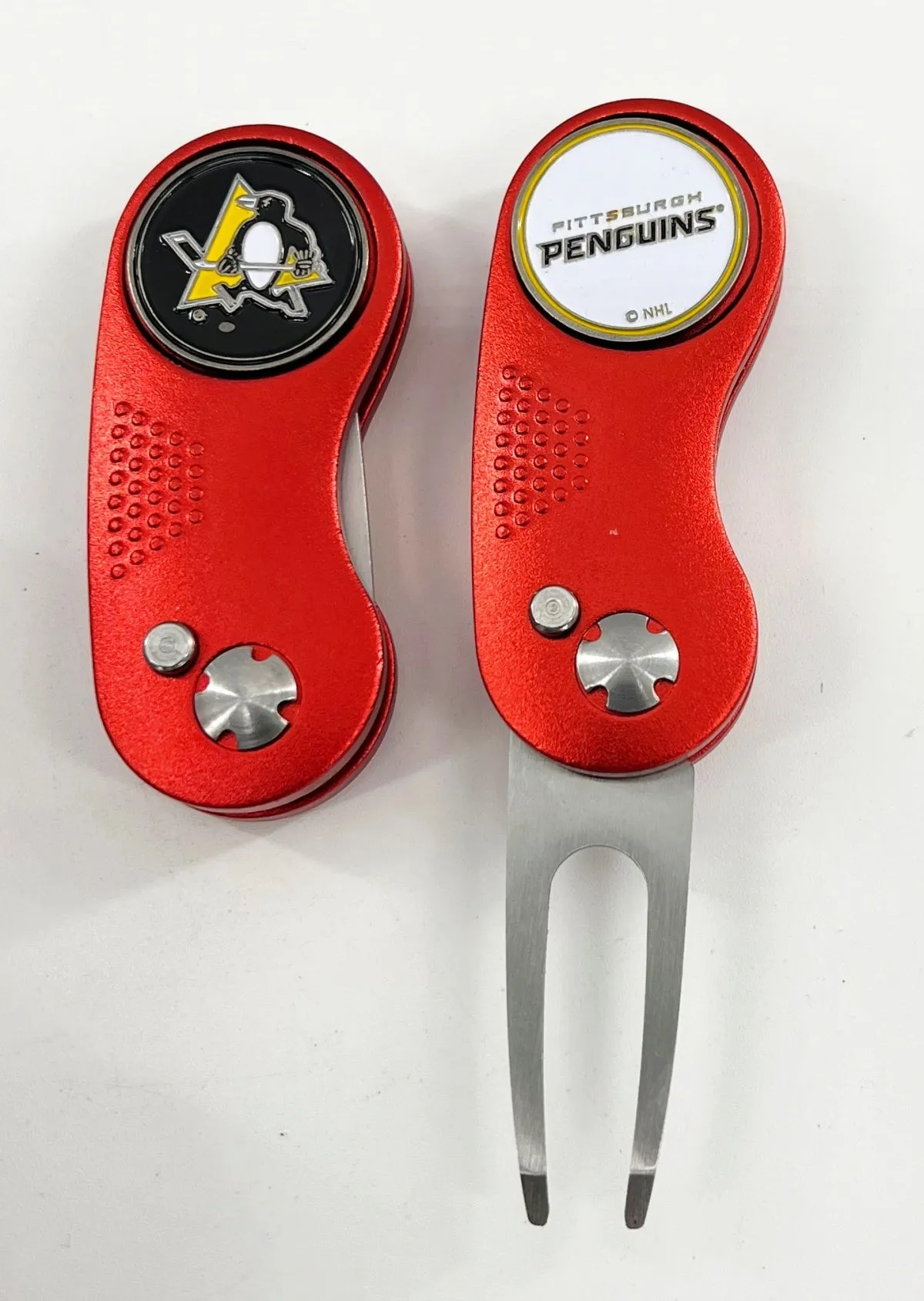 NHL 2 Prong Switchblade GOLF DIVOT REPAIR TOOL   Ballmark CHOOSE TEAM & COLOR