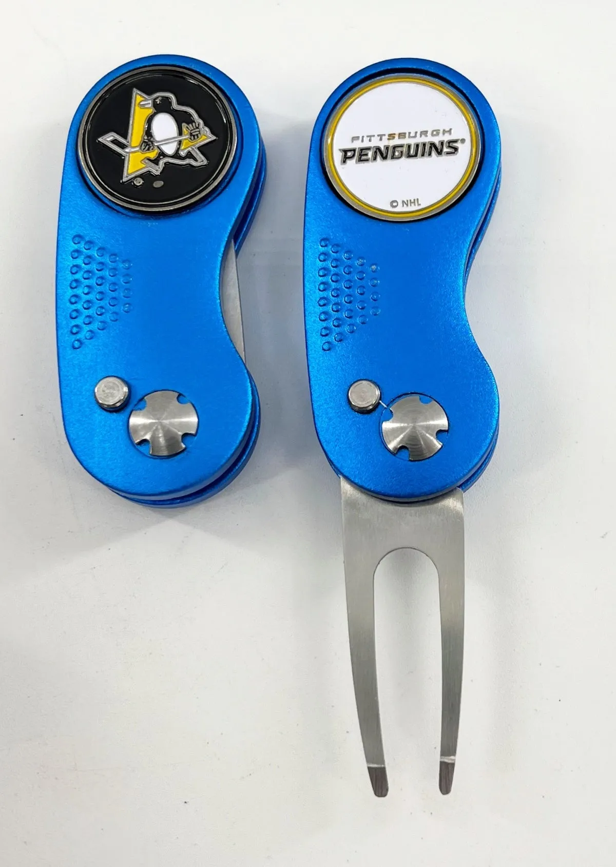 NHL 2 Prong Switchblade GOLF DIVOT REPAIR TOOL   Ballmark CHOOSE TEAM & COLOR