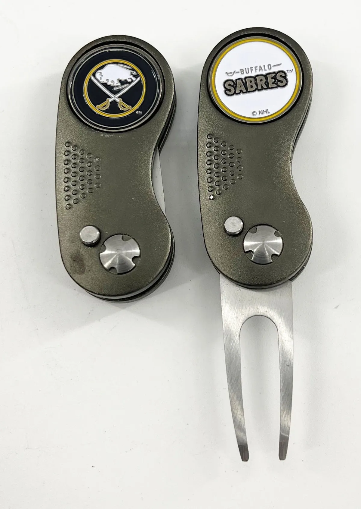 NHL 2 Prong Switchblade GOLF DIVOT REPAIR TOOL   Ballmark CHOOSE TEAM & COLOR