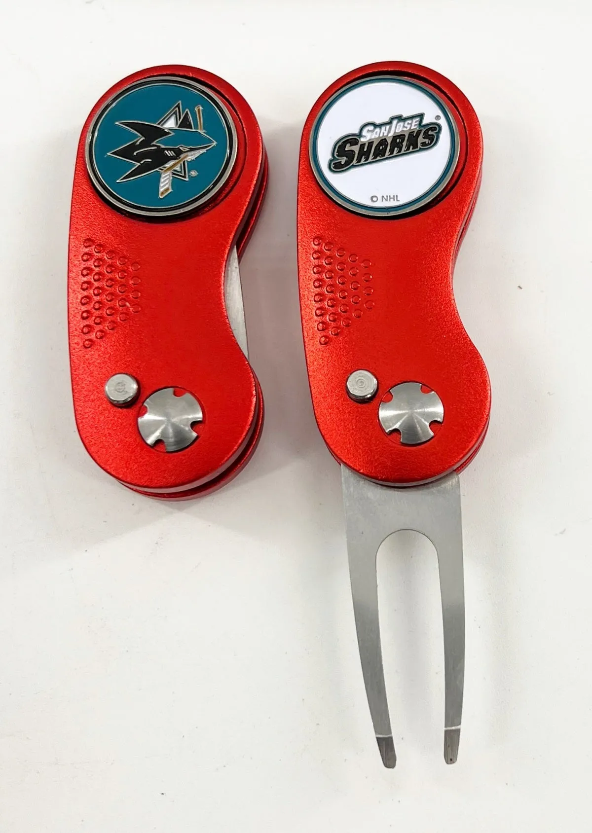 NHL 2 Prong Switchblade GOLF DIVOT REPAIR TOOL   Ballmark CHOOSE TEAM & COLOR