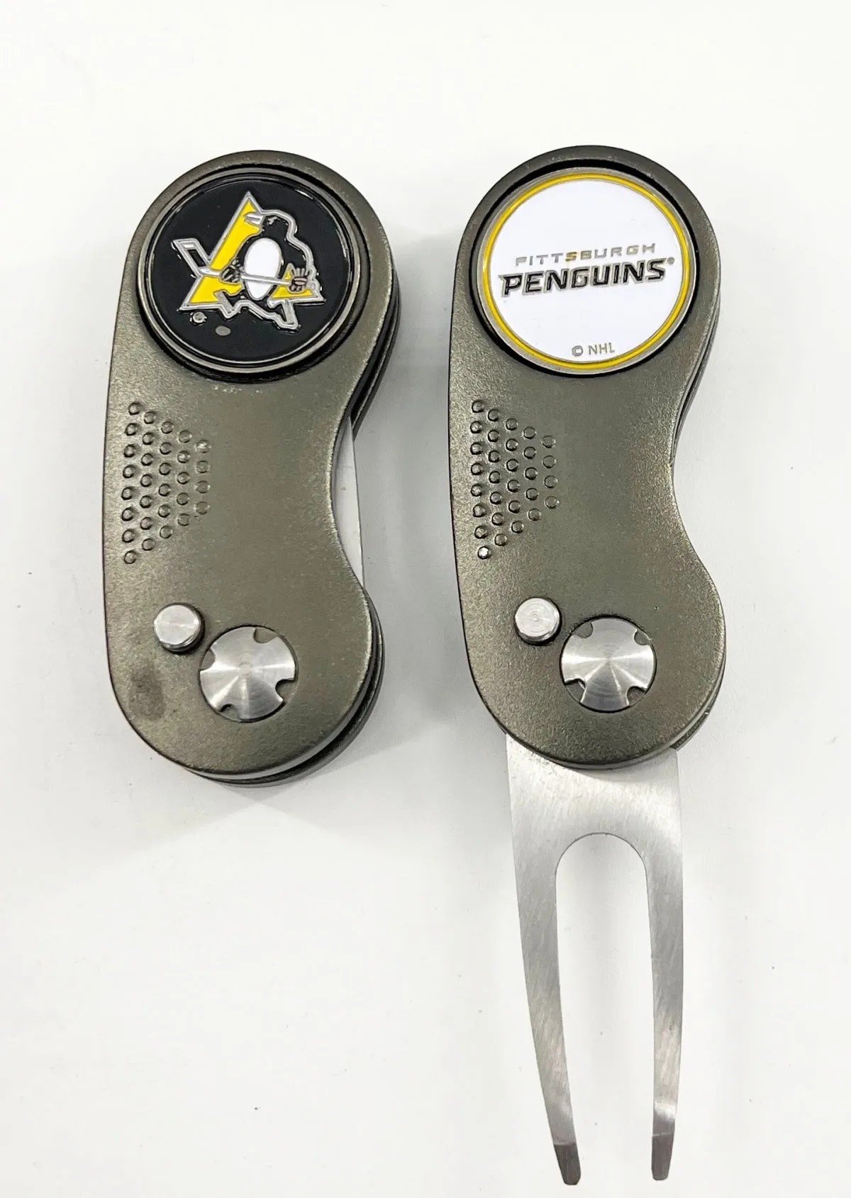 NHL 2 Prong Switchblade GOLF DIVOT REPAIR TOOL   Ballmark CHOOSE TEAM & COLOR