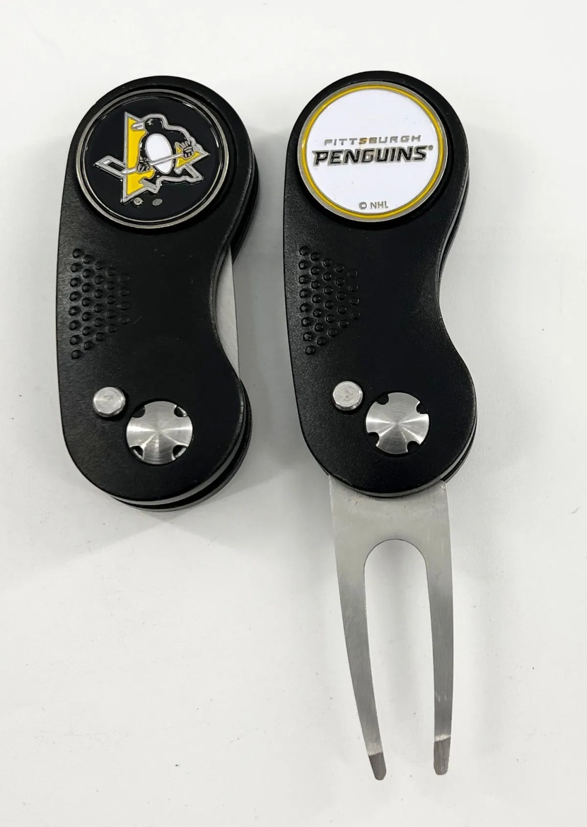 NHL 2 Prong Switchblade GOLF DIVOT REPAIR TOOL   Ballmark CHOOSE TEAM & COLOR