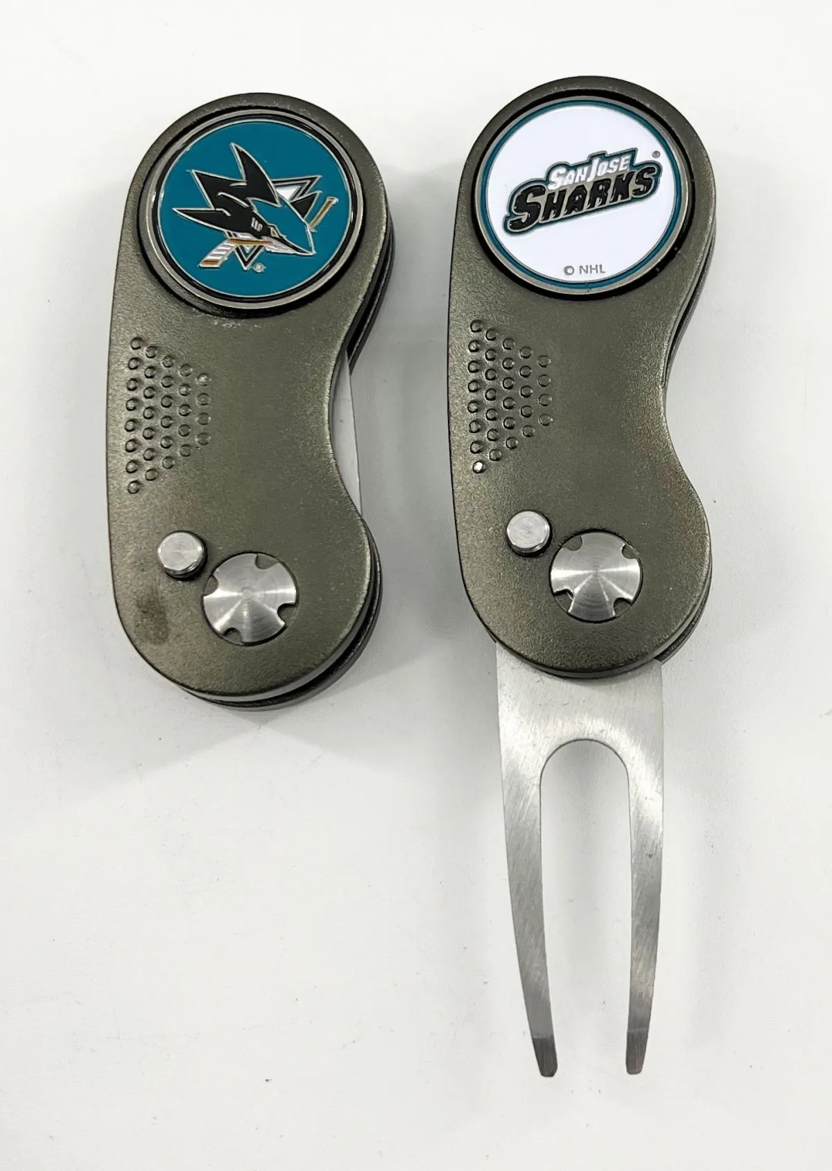 NHL 2 Prong Switchblade GOLF DIVOT REPAIR TOOL   Ballmark CHOOSE TEAM & COLOR