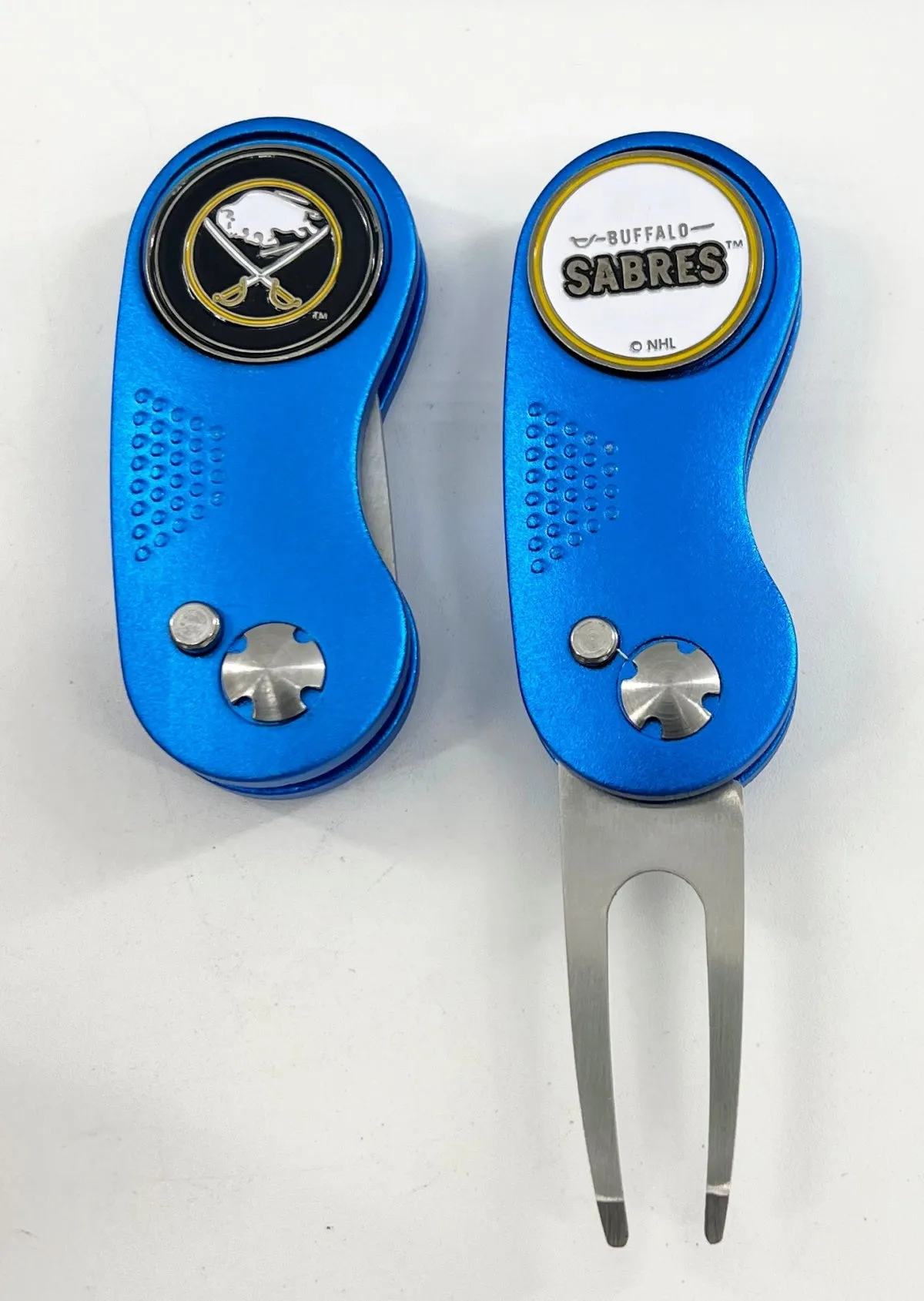 NHL 2 Prong Switchblade GOLF DIVOT REPAIR TOOL   Ballmark CHOOSE TEAM & COLOR