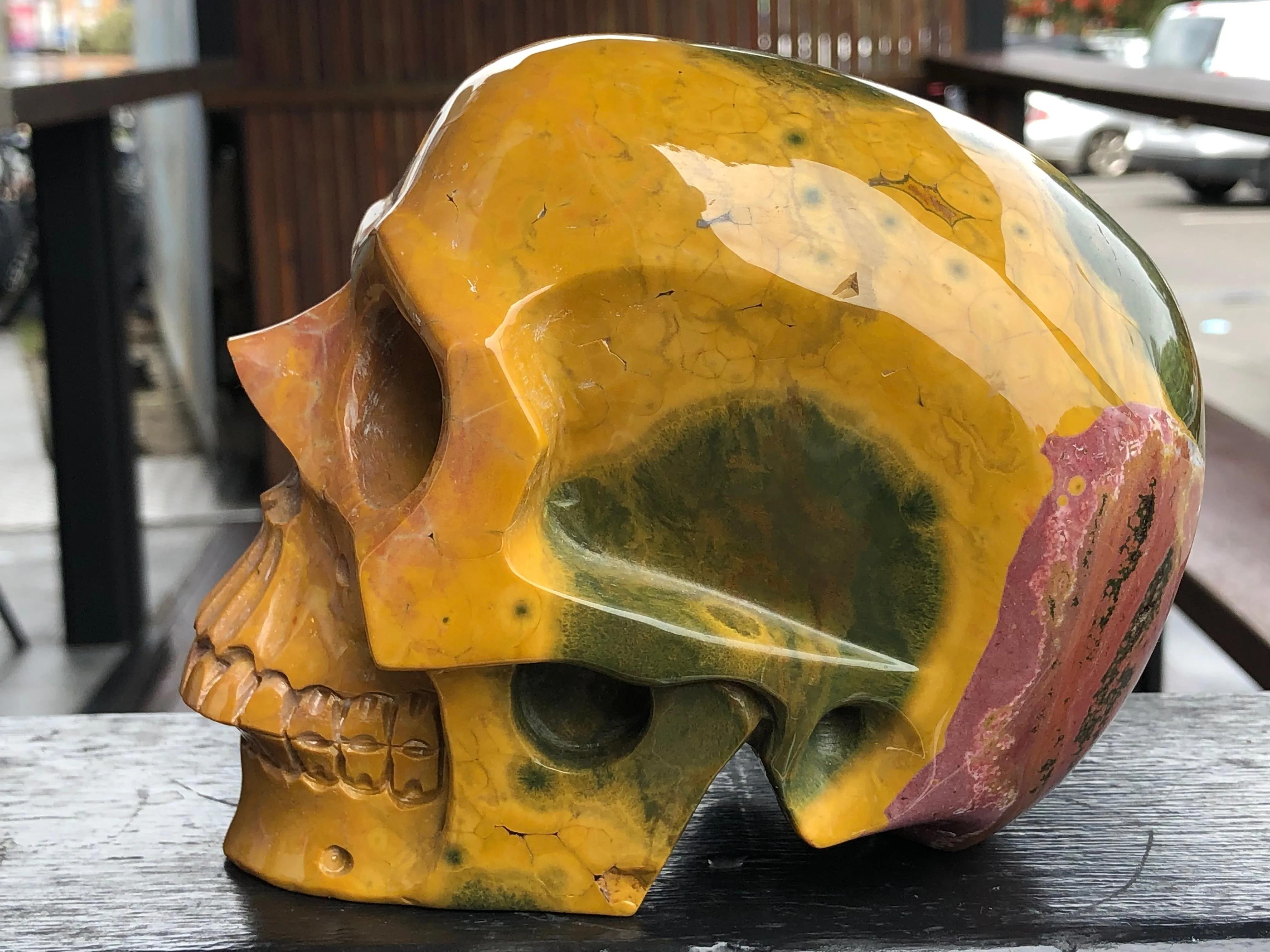 Ocean Jasper Skull [25V23]