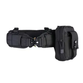 Outdoor Hunting Belt Nylon Waist Belt,Spec: With Bag Black