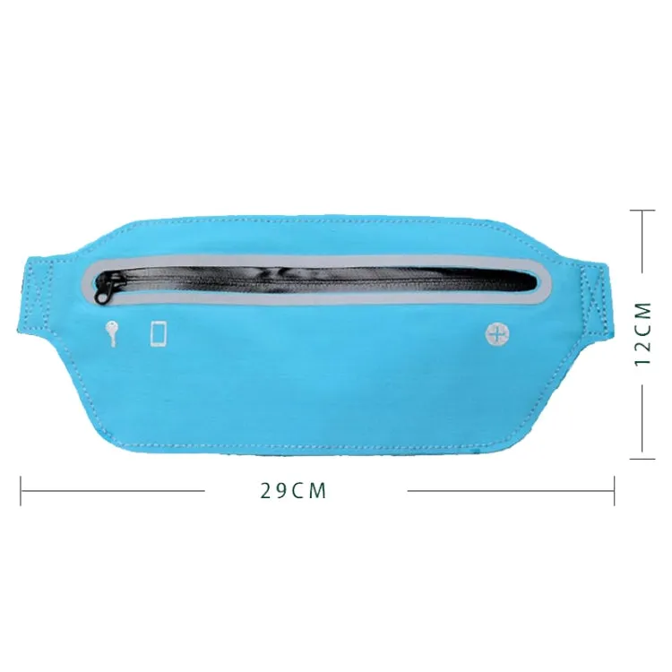 Outdoor Sports Reflective Waist Bag Ultra-Thin Waterproof Running Waist Pack(Rose Red)