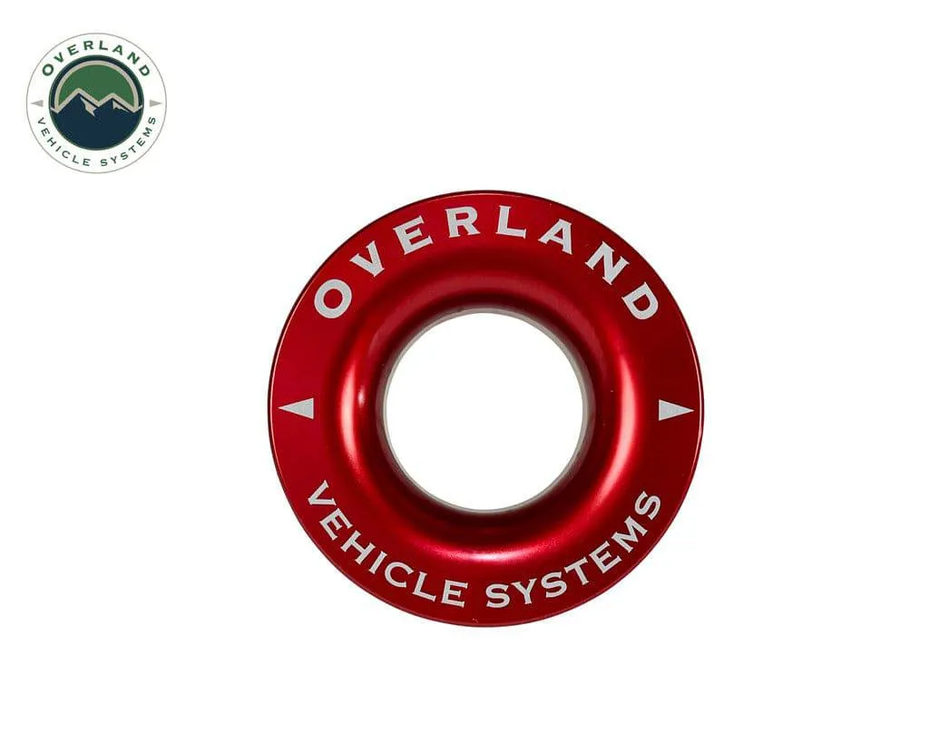 Overland Vehicle Systems Recovery Ring 2.5" 10,000 lb. Red With Storage Bag  | Universal