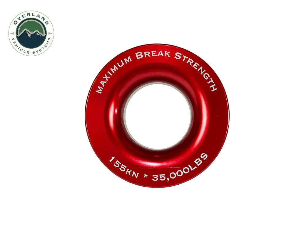 Overland Vehicle Systems Recovery Ring 2.5" 10,000 lb. Red With Storage Bag  | Universal