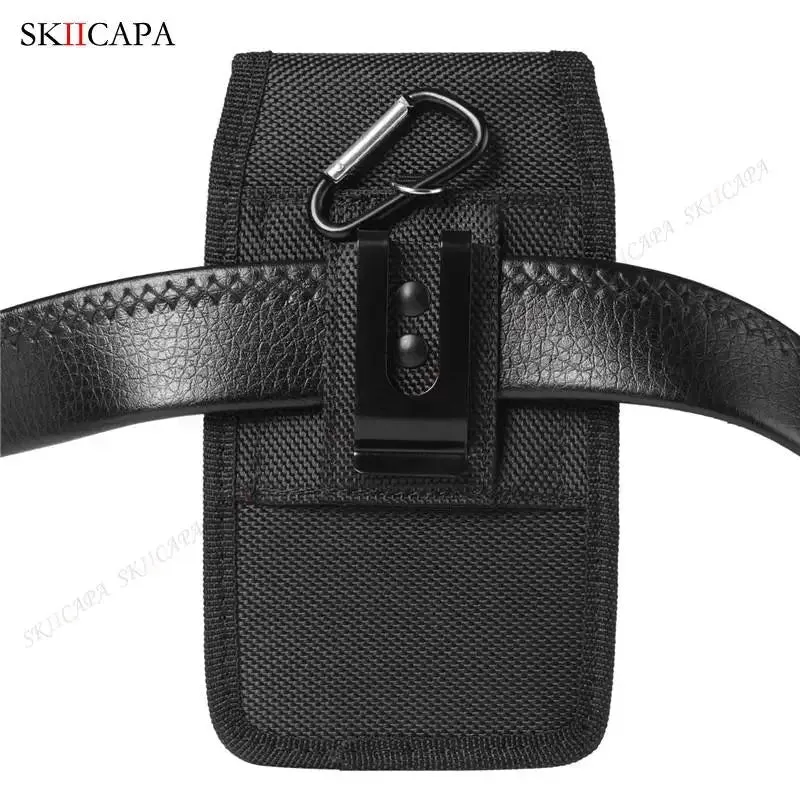 Oxford Cloth Leather Waist Pouch for Samsung S24 Ultra Plus with Belt Clip - Holster Bag for Galaxy A15, A05S, A05, A25