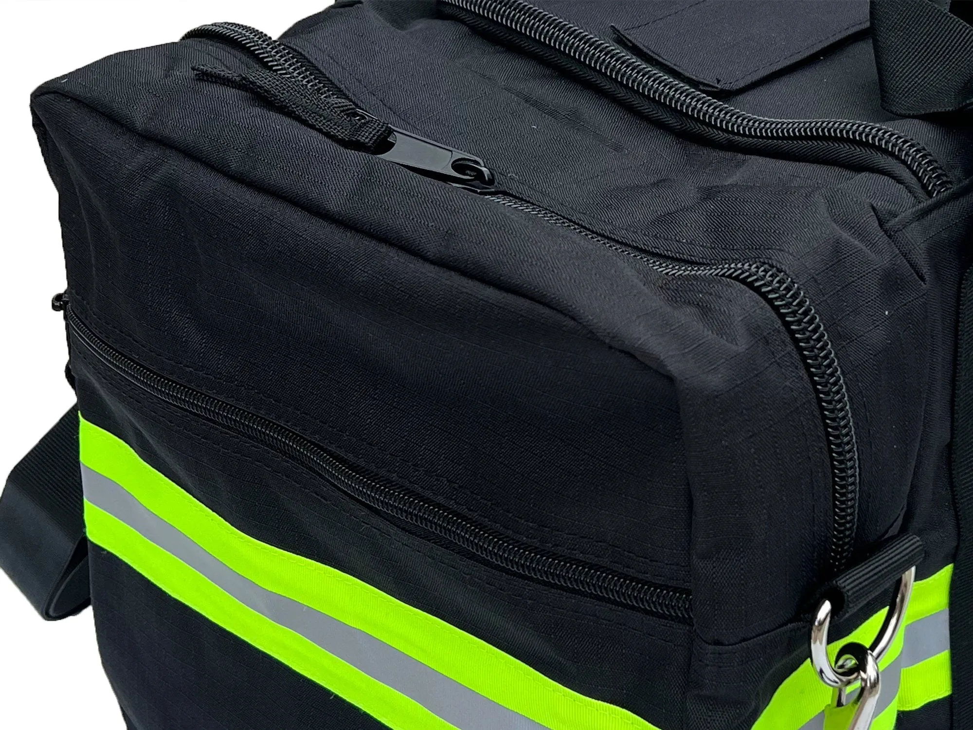 Personalized Firefighter Gym Bag or Station Bag in Black with Your Name or Custom Text