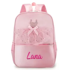 Personalized Name Ballet Ballerina Dance Backpack