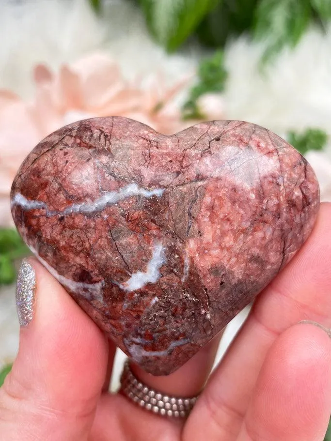 Peru Red Jasper Hearts