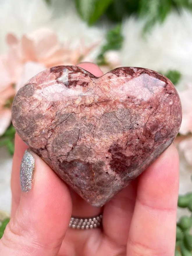 Peru Red Jasper Hearts