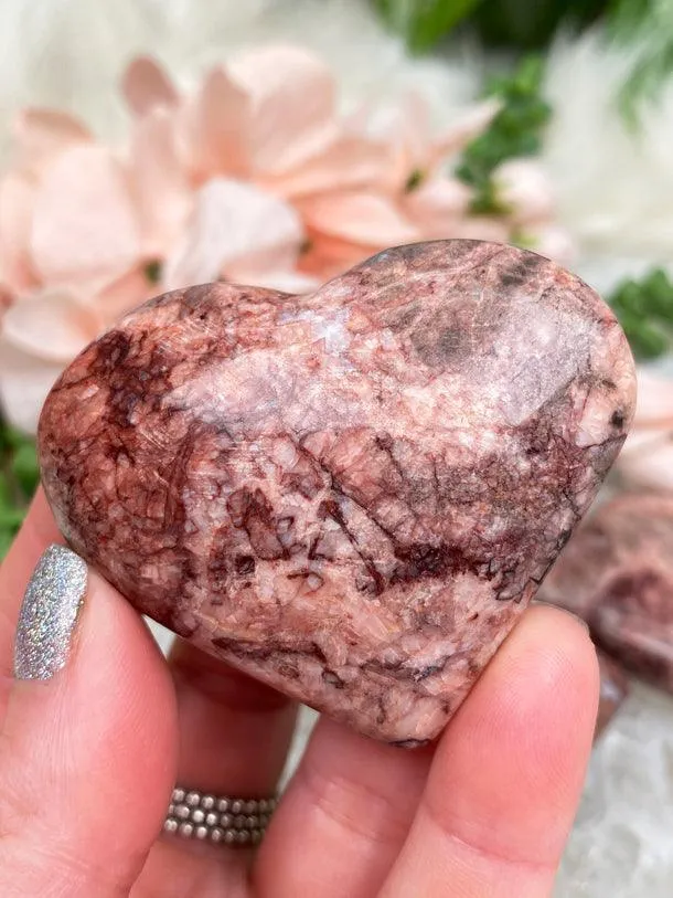 Peru Red Jasper Hearts