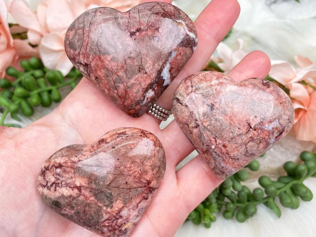 Peru Red Jasper Hearts