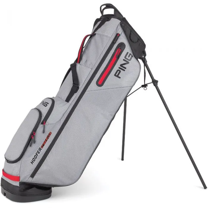 Ping Hoofer Craz-E Lite Stand Bag - Grey/Black/Scarlet