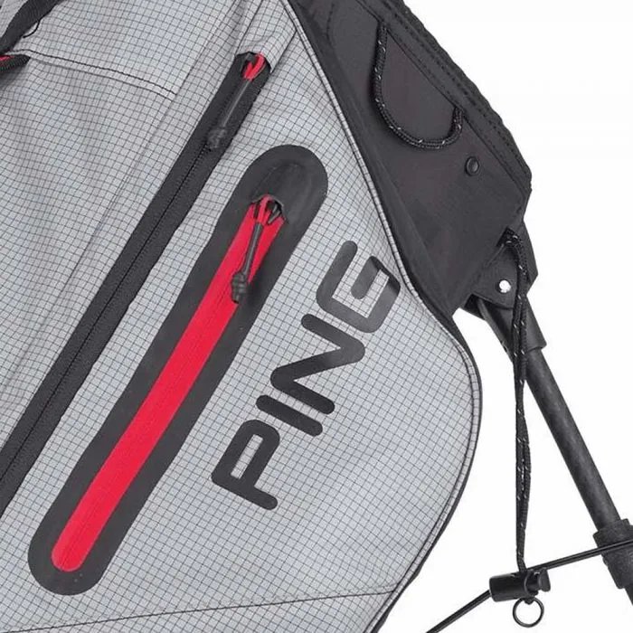 Ping Hoofer Craz-E Lite Stand Bag - Grey/Black/Scarlet