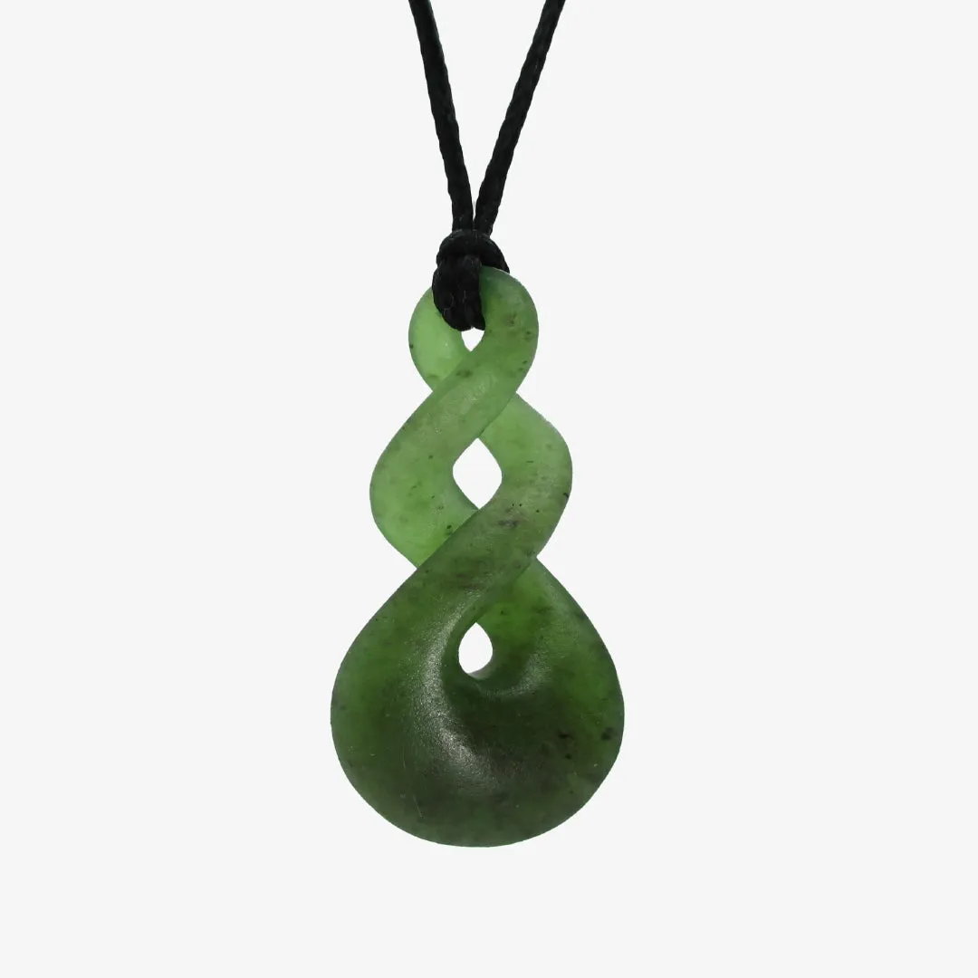 Pounamu Double Twist Pendant, 40mm