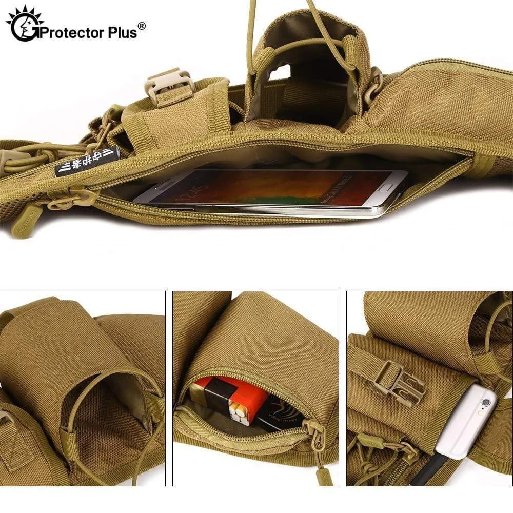 Protector Plus Tactical Waist Case Pack Bag Water Bottle Pouch Camping Hiking Hunting