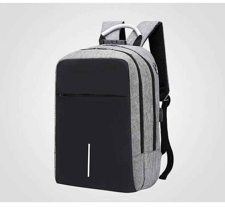 Raids Anti-Theft Backpack With Usb Charging Ports Code Lock Black Bags