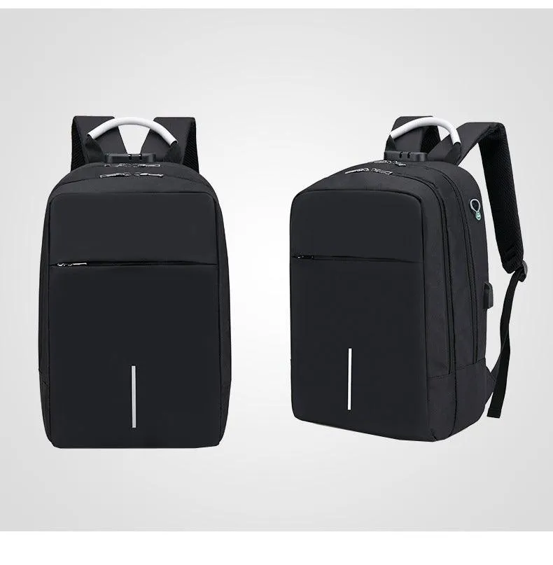 Raids Anti-Theft Backpack With Usb Charging Ports Code Lock Black Bags