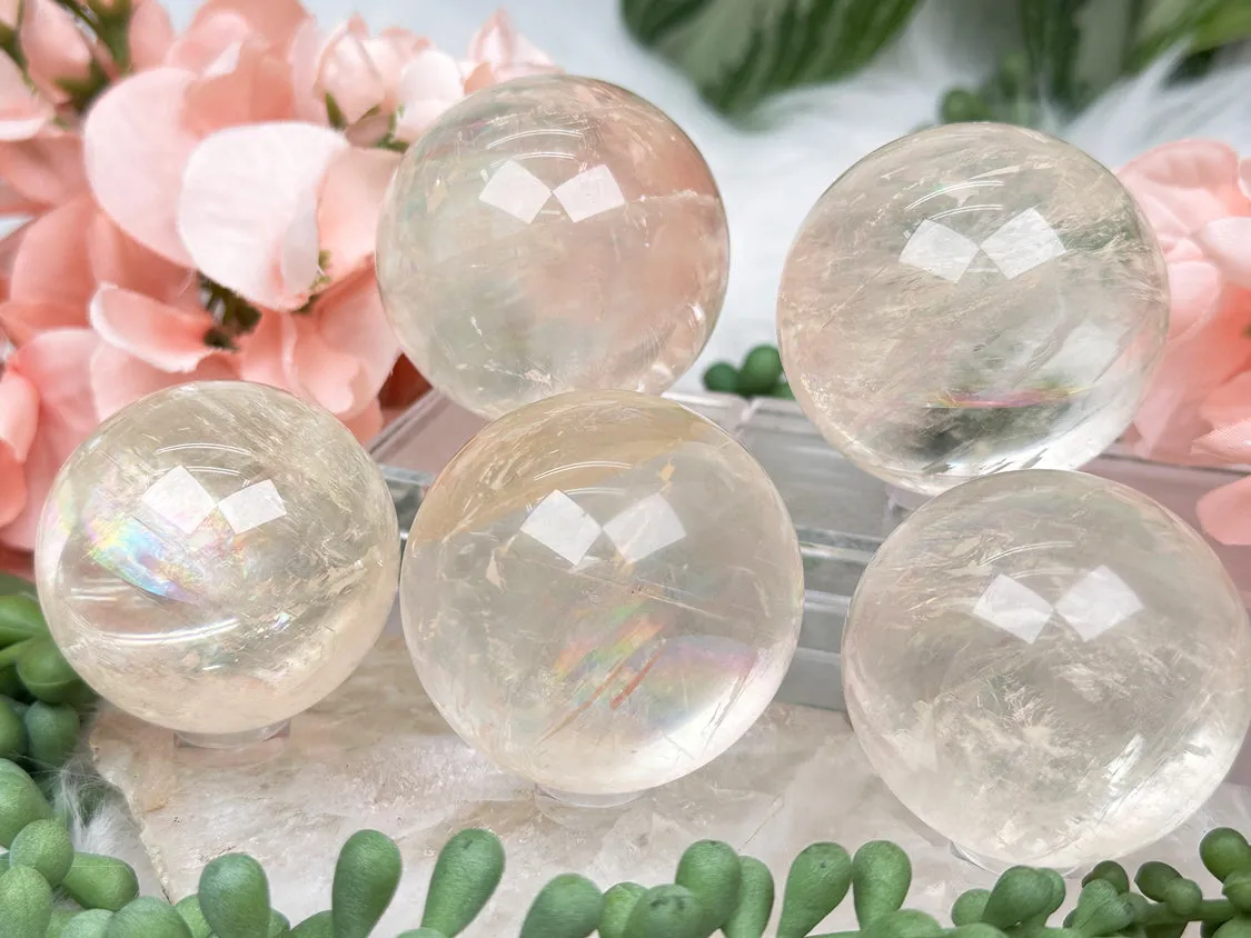 Rainbow Optical Calcite Spheres