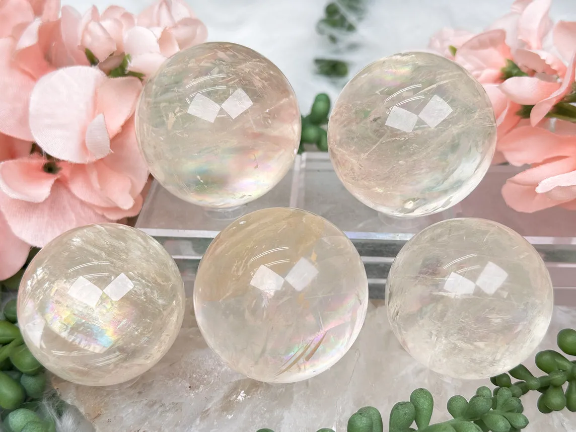 Rainbow Optical Calcite Spheres