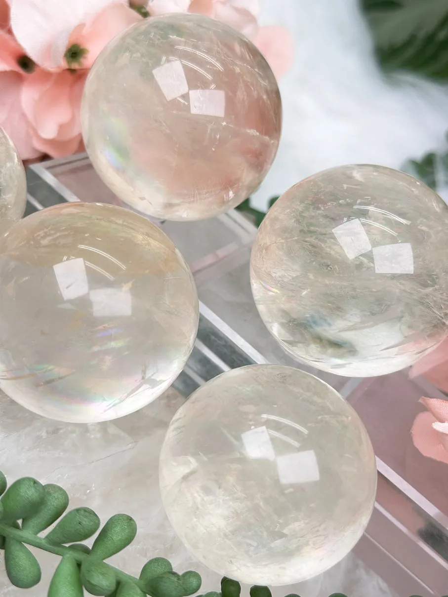 Rainbow Optical Calcite Spheres