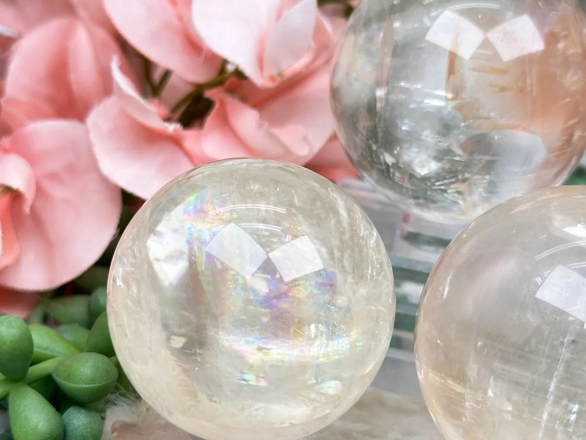 Rainbow Optical Calcite Spheres