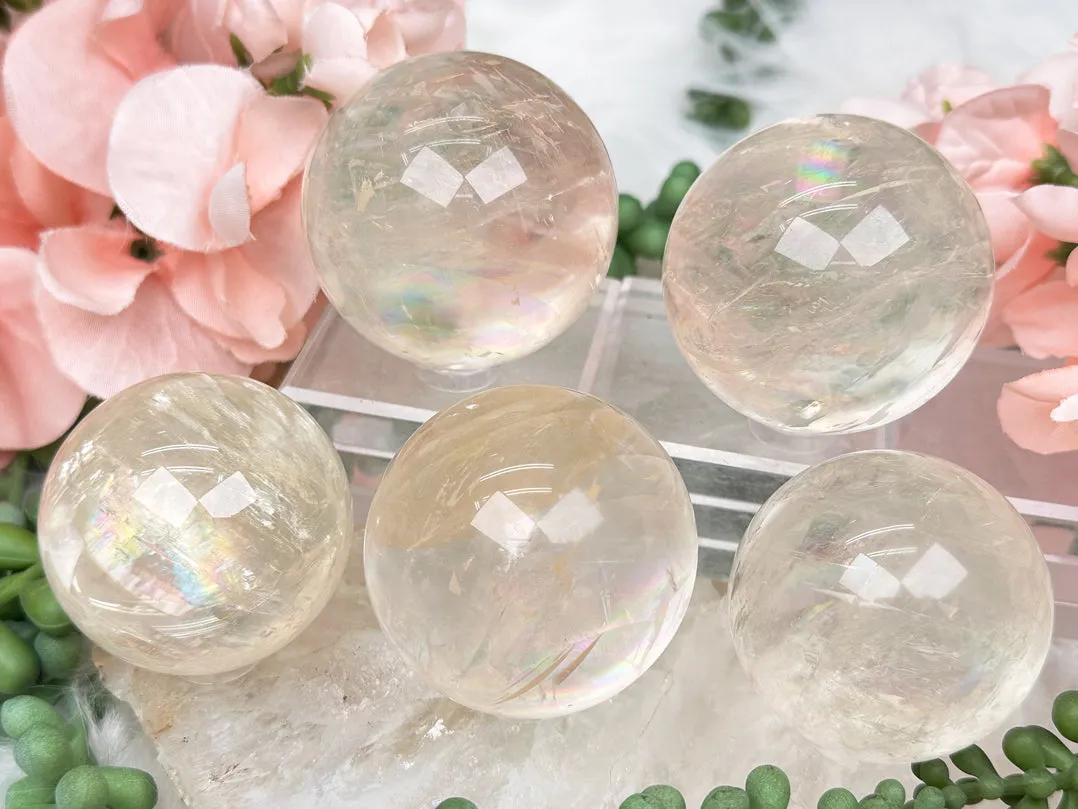 Rainbow Optical Calcite Spheres