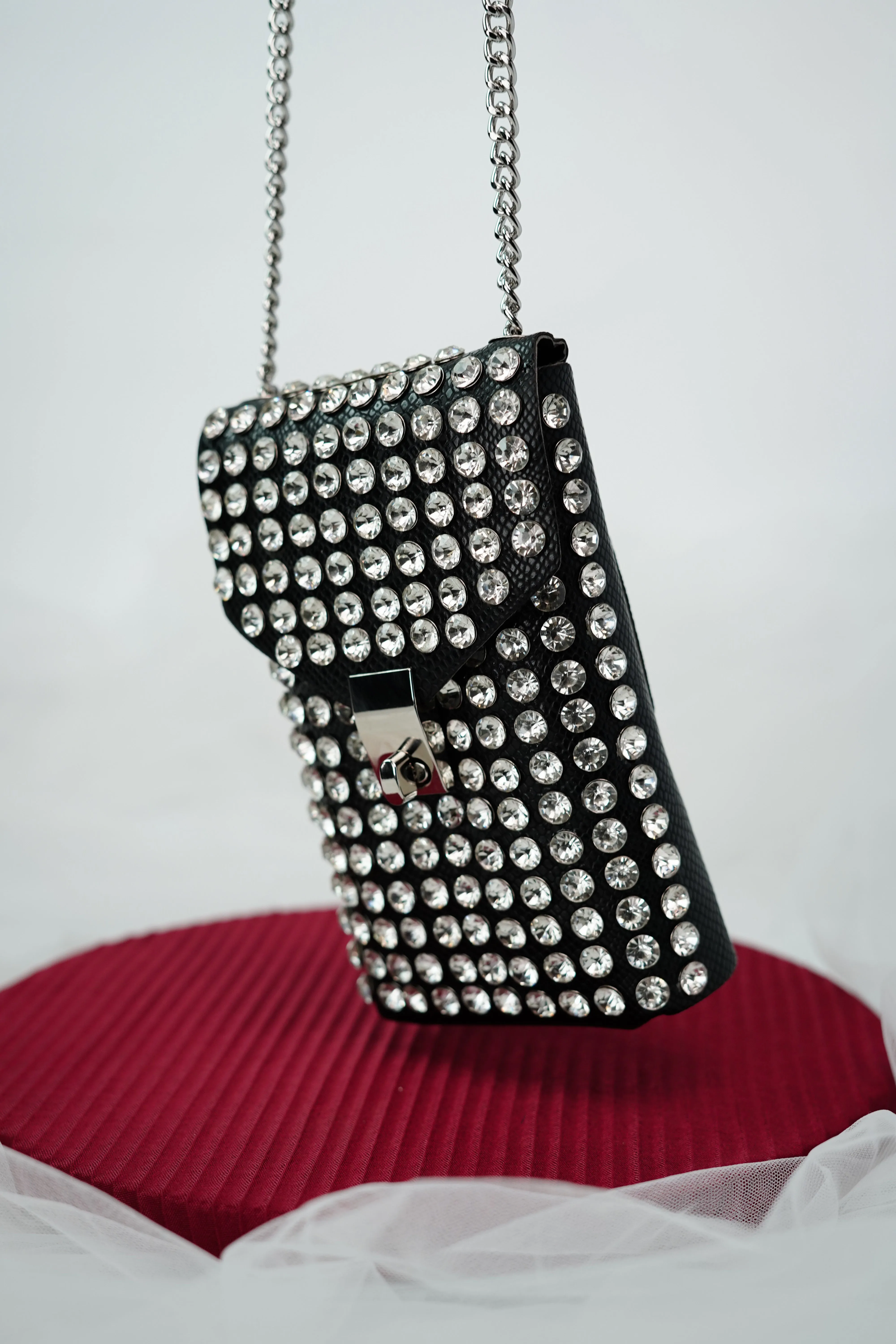 Rhinestone Waist Belt Bag