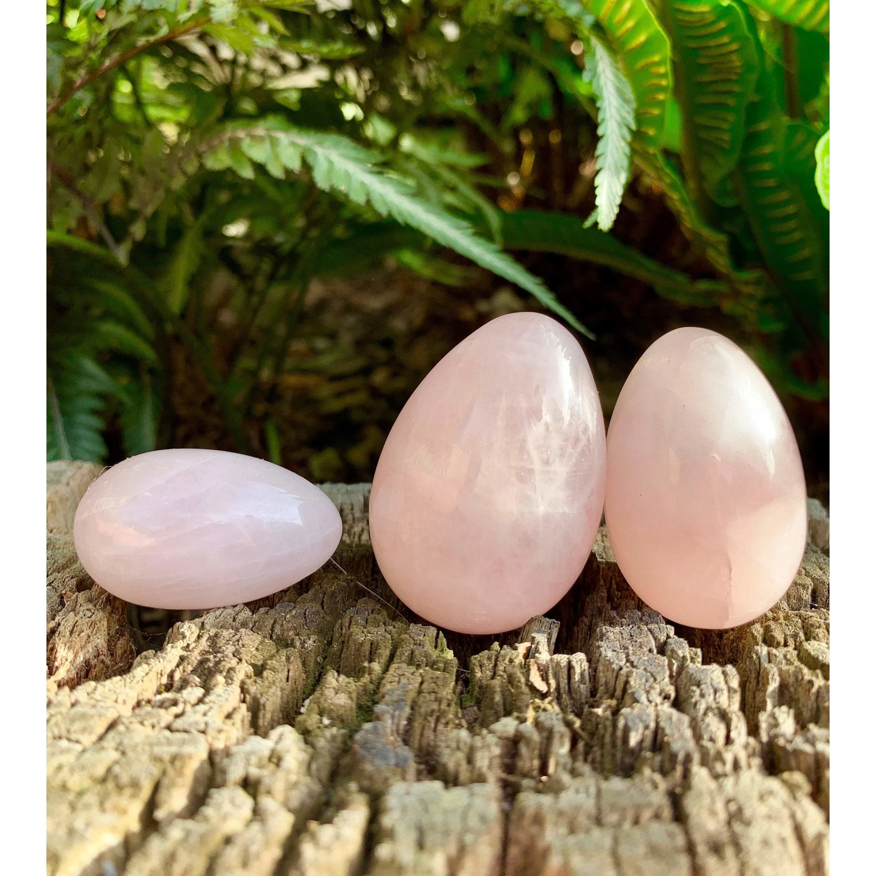 Rose Quartz Yoni Eggs - Drilled