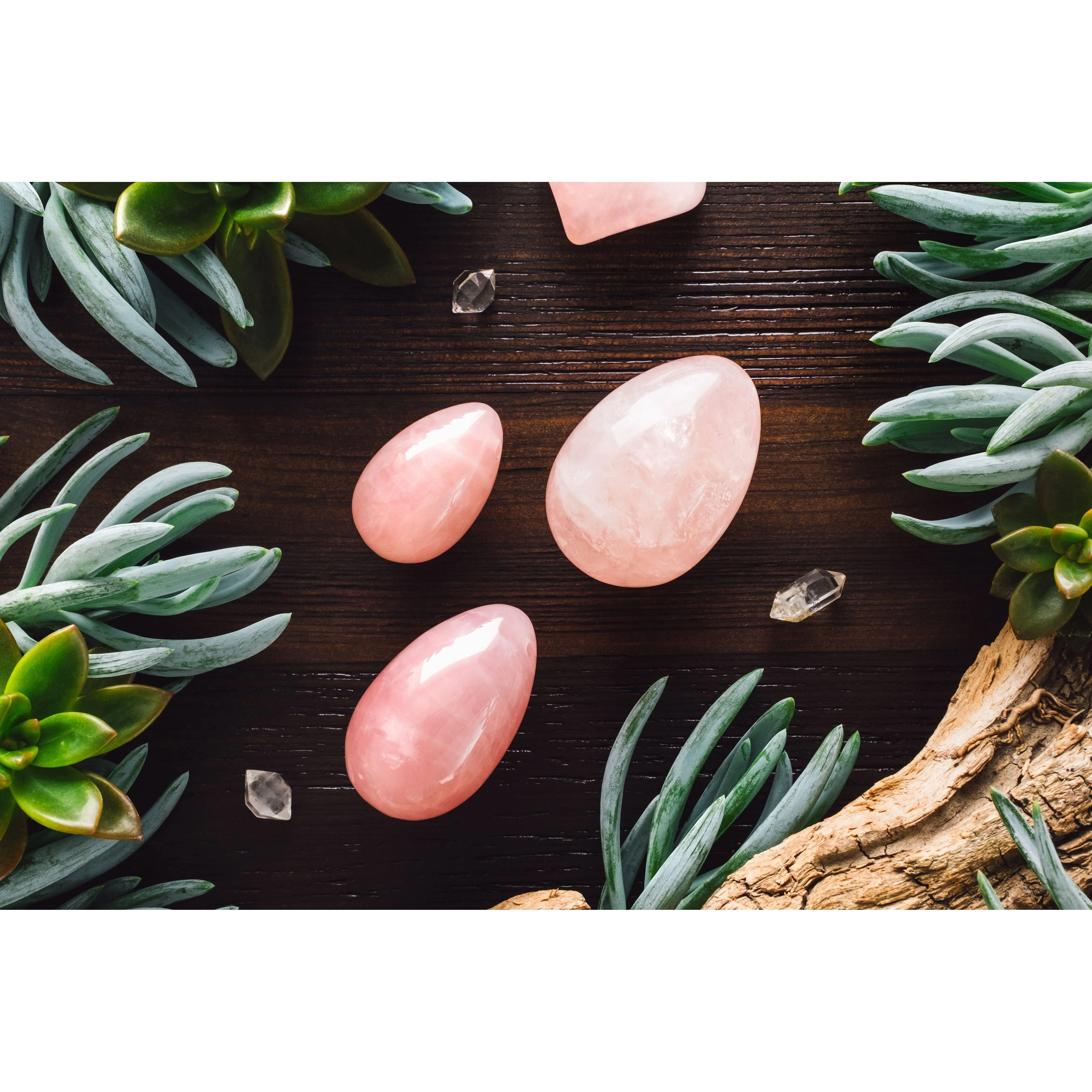 Rose Quartz Yoni Eggs - Drilled