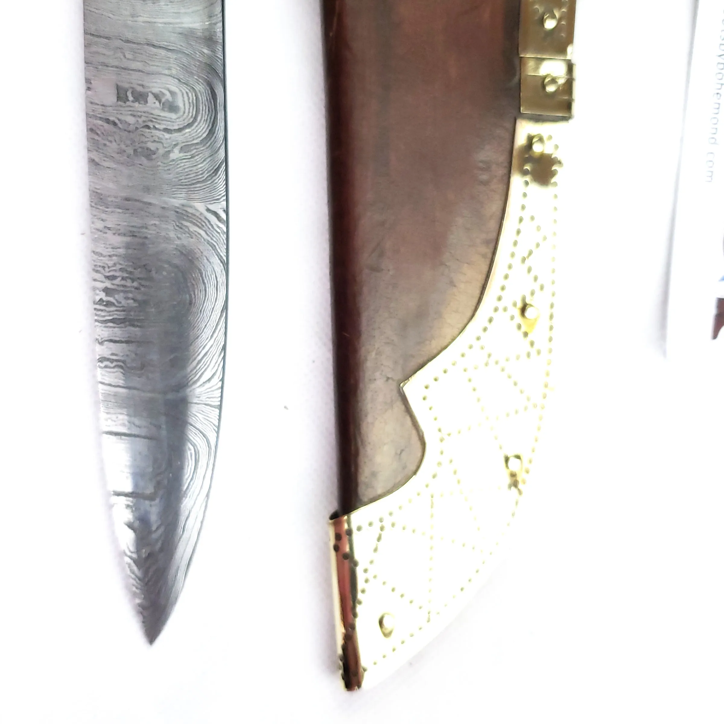 Rus Viking Damascus Knife #56A