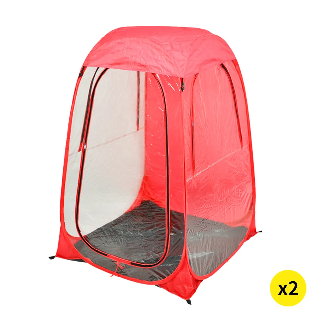 Set Of 2 Mountview Pop Up Tent Camping Weather Tents Outdoor Portable Shelter Shade - Red