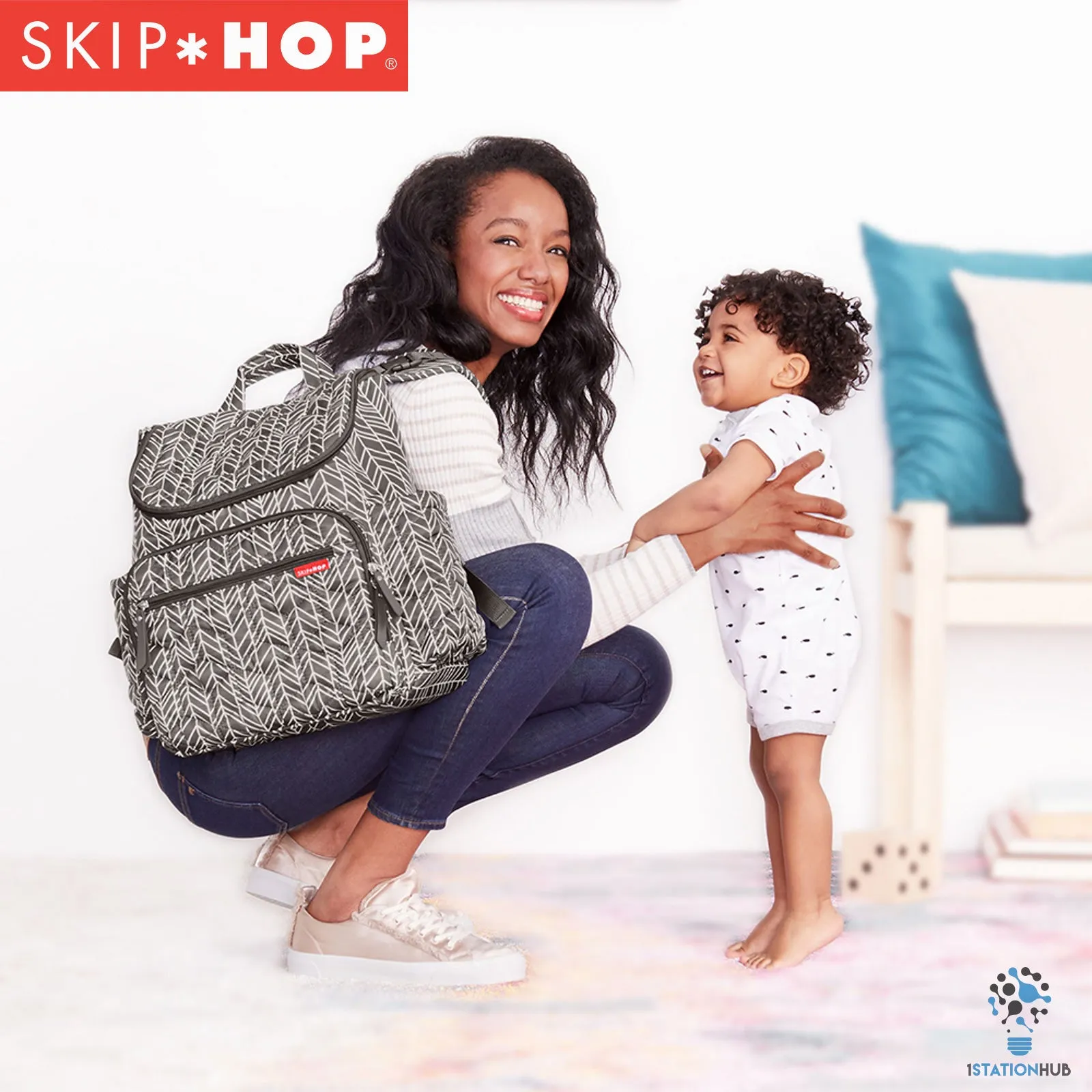 Skip Hop Forma Backpack - Grey Feather