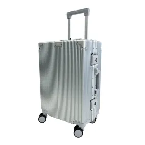 Small Cabin Trolley Bag - Lightweight Polycarbonate | 40L | Silver