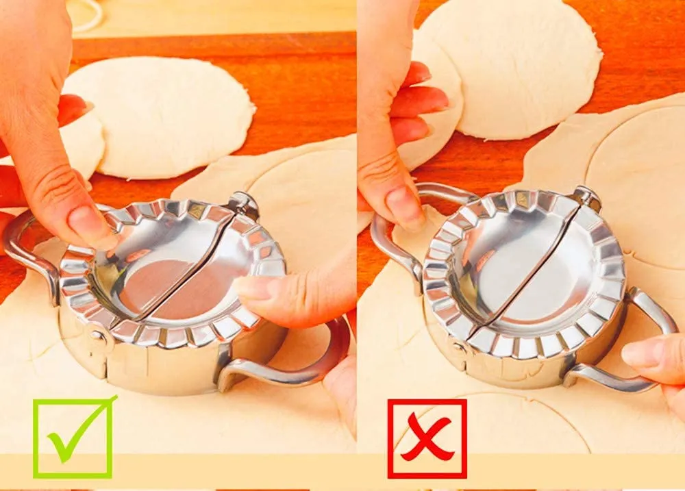 Stainless Steel Dumpling Maker, Dough Cutter Pie Mold Tool.