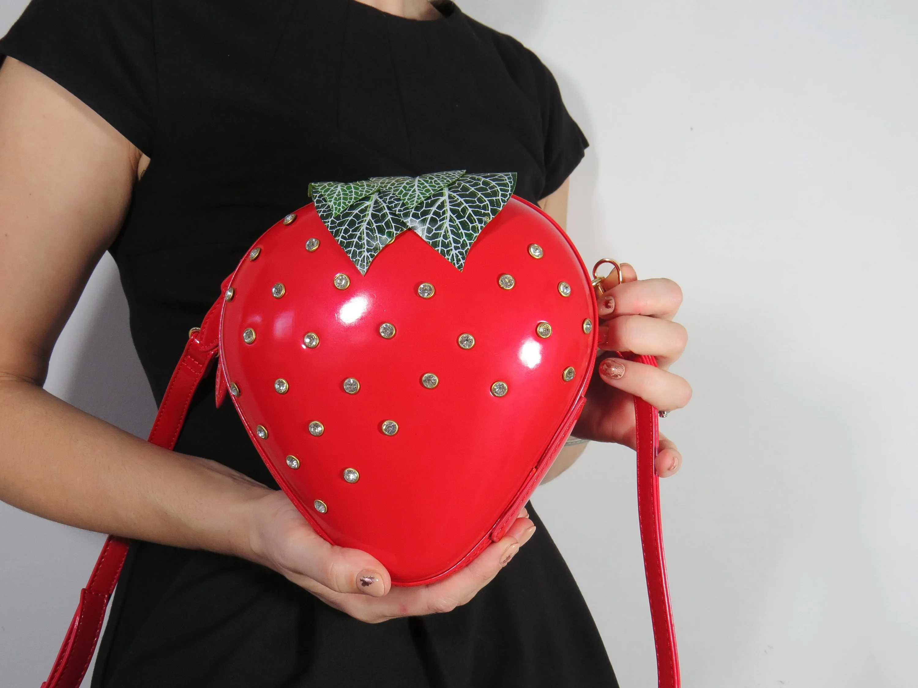 Strawberry Shaped Crossbody bag Vegan Friendly